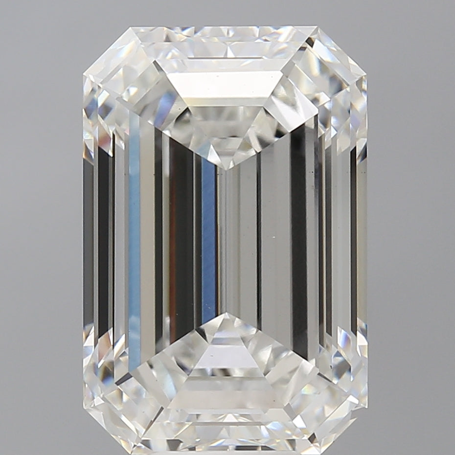 10.55 Carat Emerald Shaped, Ideal Cut, F Color, VVS2 Clarity, IGI Certified Lab Grown Diamond