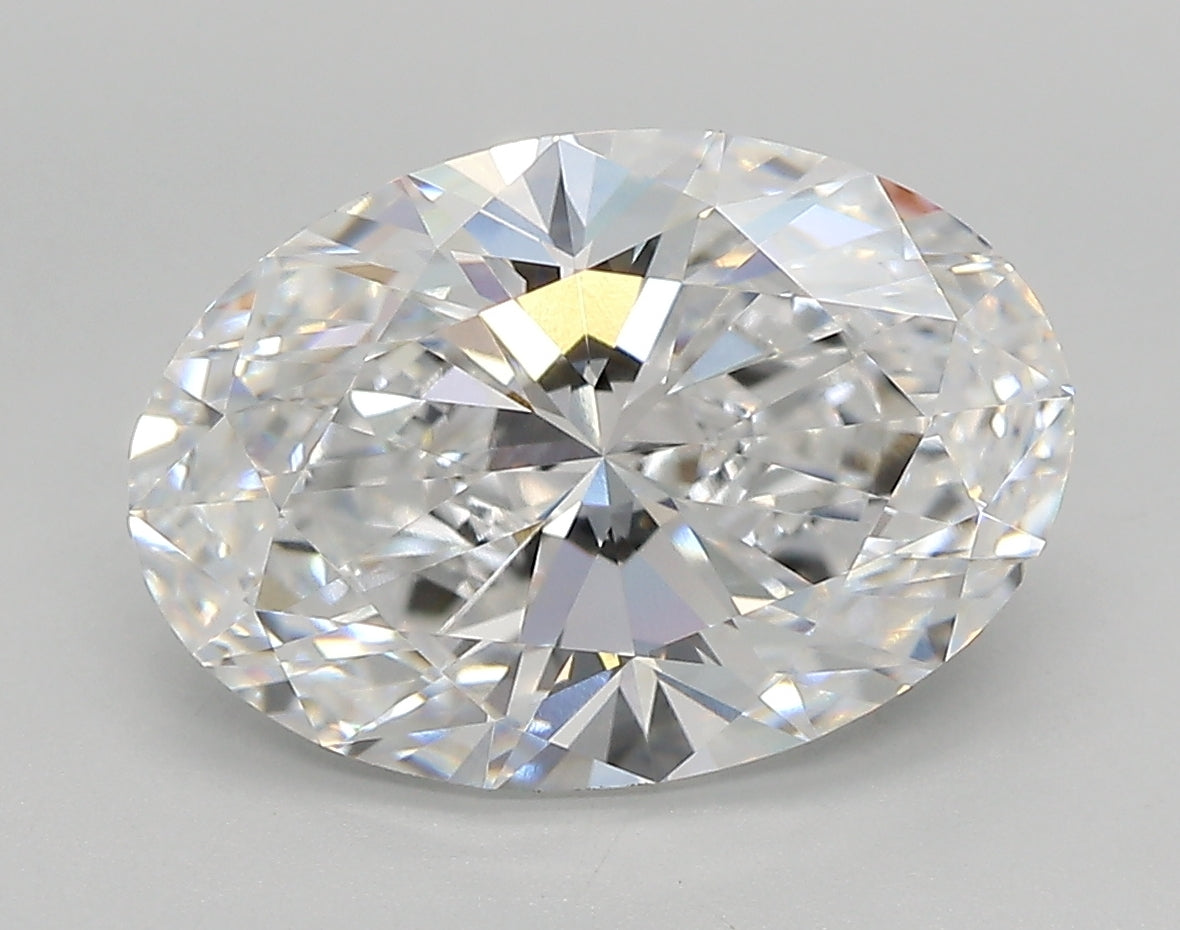 4.18 Carat Oval Shaped, Very Good Cut, D Color, VVS1 Clarity, IGI Certified Lab Grown Diamond