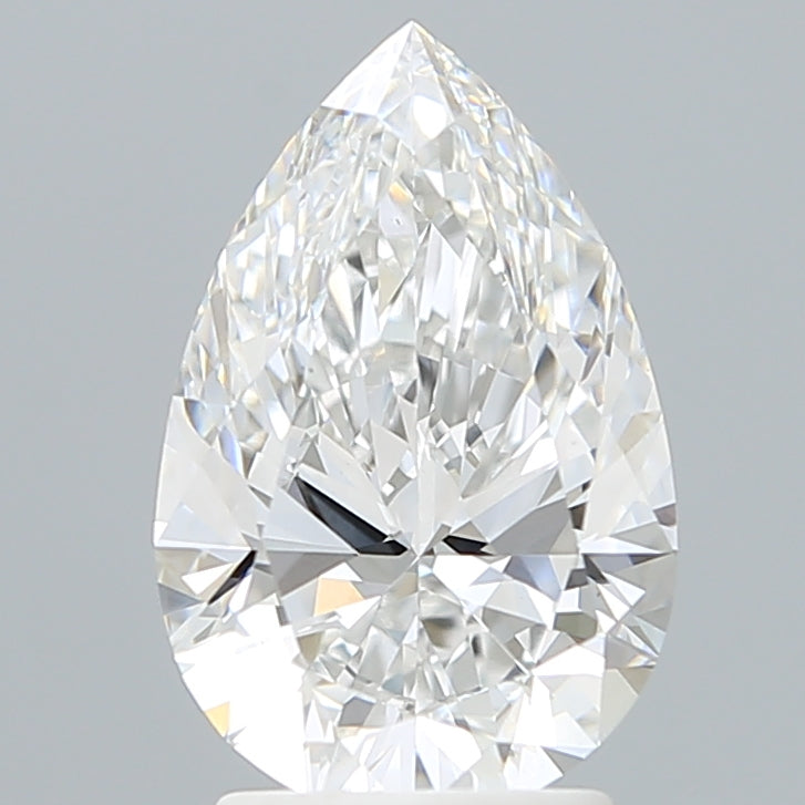 2.58 Carat Pear Shaped, Ideal Cut, E Color, VS1 Clarity, IGI Certified Lab Grown Diamond