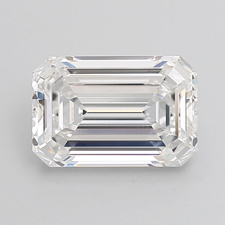4.52 Carat Emerald Shaped, Ideal Cut, D Color, VVS2 Clarity, IGI Certified Lab Grown Diamond