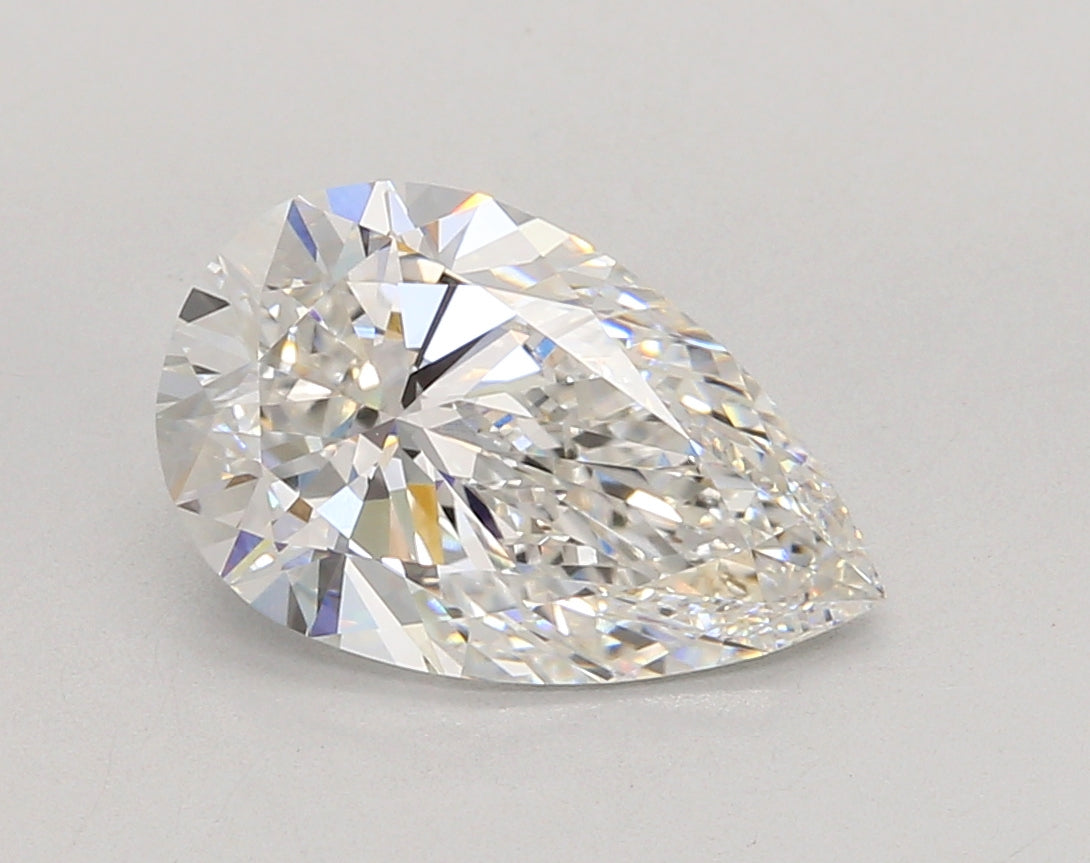 2.98 Carat Pear Shaped, Ideal Cut, E Color, VVS2 Clarity, IGI Certified Lab Grown Diamond