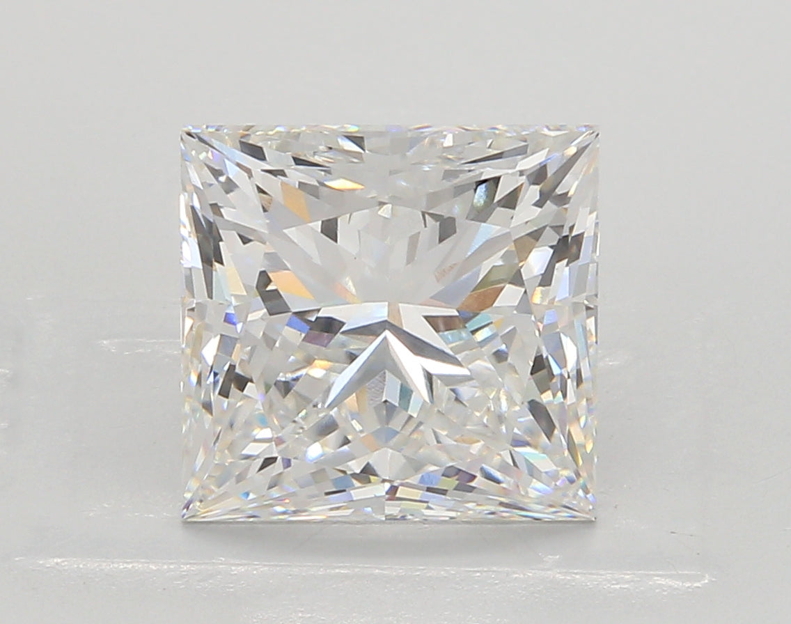 5.05 Carat Princess Shaped, Ideal Cut, E Color, VVS2 Clarity, IGI Certified Lab Grown Diamond
