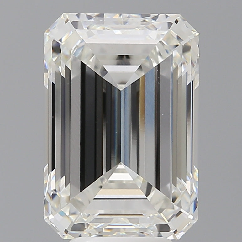 6.52 Carat Emerald Shaped, Ideal Cut, F Color, VVS2 Clarity, IGI Certified Lab Grown Diamond