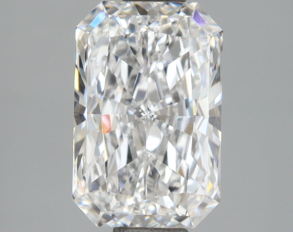 2.05 Carat Radiant Shaped, Ideal Cut, D Color, VVS1 Clarity, IGI Certified Lab Grown Diamond