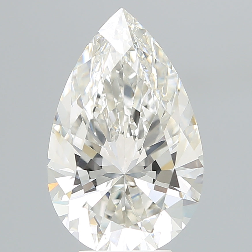5.20 Carat Pear Shaped, Ideal Cut, G Color, VVS2 Clarity, IGI Certified Lab Grown Diamond