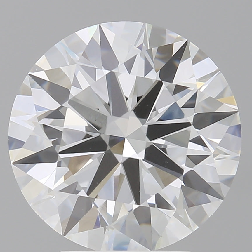 4.08 Carat Round Shaped, Ideal Cut, F Color, VVS2 Clarity, IGI Certified Lab Grown Diamond