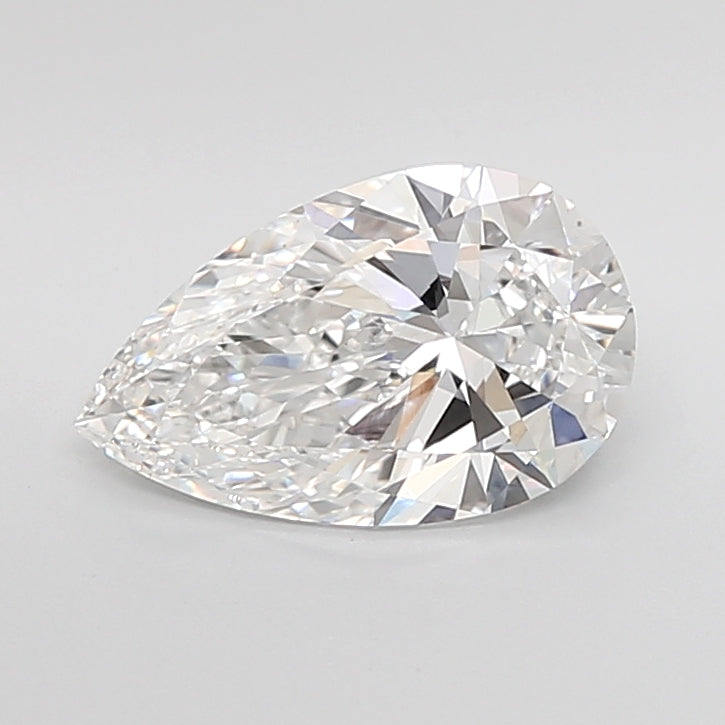 3.03 Carat Pear Shaped, Ideal Cut, D Color, VS1 Clarity, IGI Certified Lab Grown Diamond