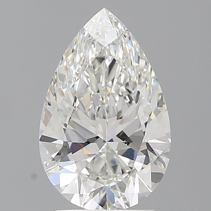 2.57 Carat Pear Shaped, Ideal Cut, F Color, VVS2 Clarity, IGI Certified Lab Grown Diamond