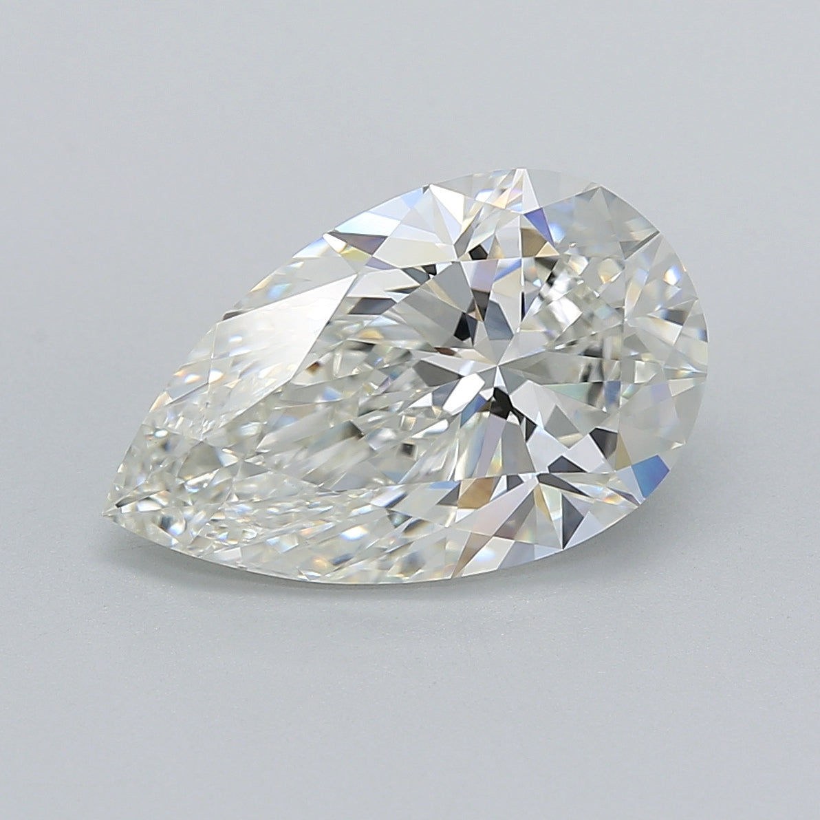 4.04 Carat Pear Shaped, Ideal Cut, G Color, VVS2 Clarity, IGI Certified Lab Grown Diamond