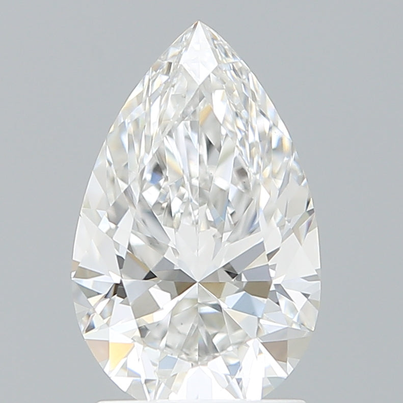 1.85 Carat Pear Shaped, Ideal Cut, E Color, VVS2 Clarity, IGI Certified Lab Grown Diamond