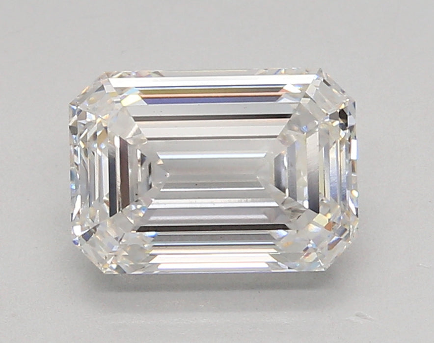 3.28 Carat Emerald Shaped, Ideal Cut, F Color, VS1 Clarity, IGI Certified Lab Grown Diamond