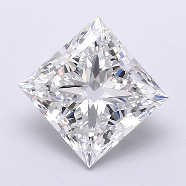 2.09 Carat Princess Shaped, Very Good Cut, E Color, VVS2 Clarity, IGI Certified Lab Grown Diamond