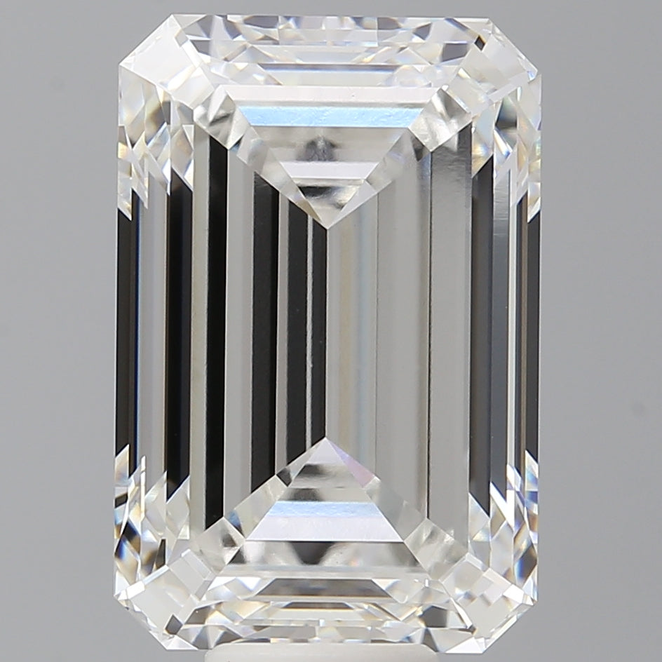 12.01 Carat Emerald Shaped, Ideal Cut, F Color, VVS2 Clarity, IGI Certified Lab Grown Diamond