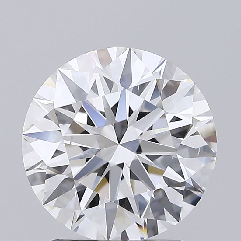 2.06 Carat Round Shaped, Ideal Cut, D Color, VS2 Clarity, IGI Certified Lab Grown Diamond