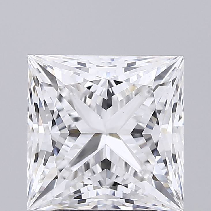 3.07 Carat Princess Shaped, Ideal Cut, E Color, VS1 Clarity, IGI Certified Lab Grown Diamond