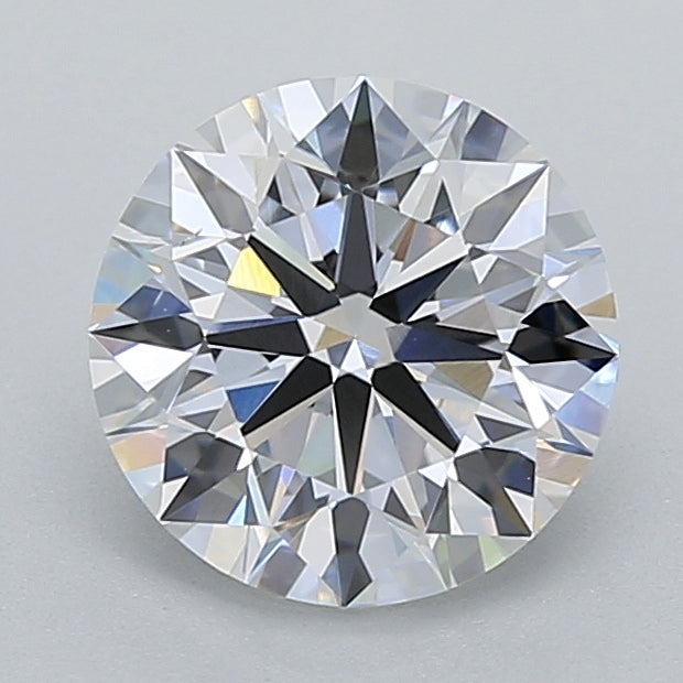 1.53 Carat Round Shaped, Ideal Cut, D Color, VVS2 Clarity, IGI Certified Lab Grown Diamond