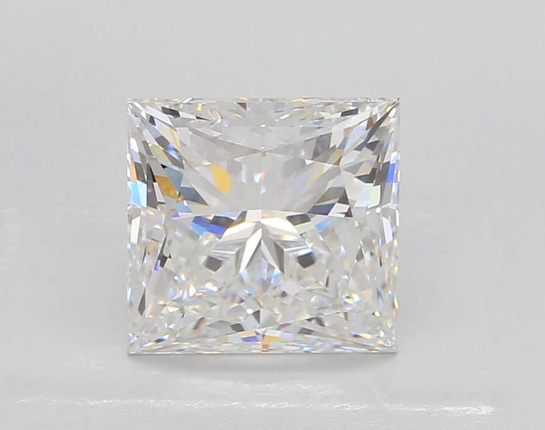 3.59 Carat Princess Shaped, Ideal Cut, E Color, VVS2 Clarity, IGI Certified Lab Grown Diamond