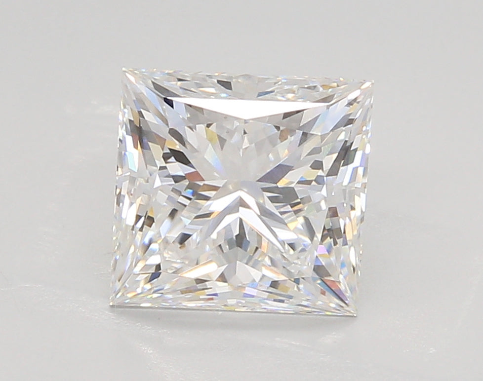 3.04 Carat Princess Shaped, Ideal Cut, E Color, VS1 Clarity, GIA Certified Lab Grown Diamond