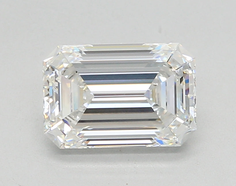 2.07 Carat Emerald Shaped, Ideal Cut, D Color, VVS2 Clarity, IGI Certified Lab Grown Diamond
