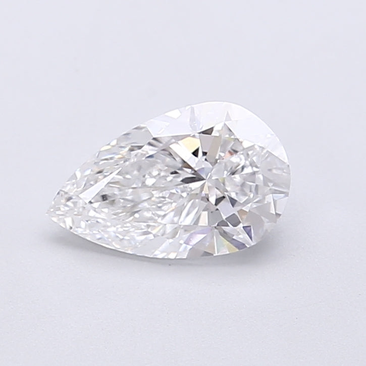 0.90 Carat Pear Shaped, Very Good Cut, D Color, VVS2 Clarity, IGI Certified Lab Grown Diamond