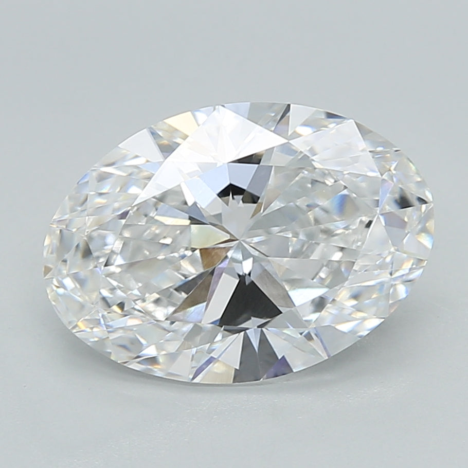 2.95 Carat Oval Shaped, Ideal Cut, D Color, VVS2 Clarity, IGI Certified Lab Grown Diamond