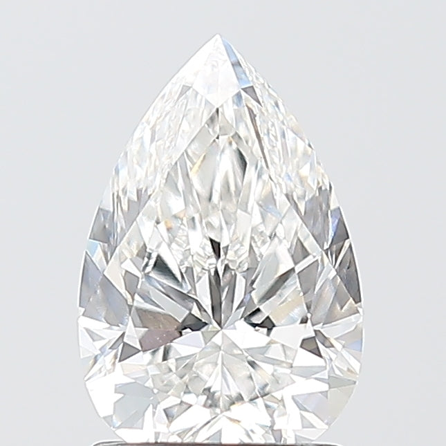 1.52 Carat Pear Shaped, Excellent Cut, E Color, VVS2 Clarity, IGI Certified Lab Grown Diamond