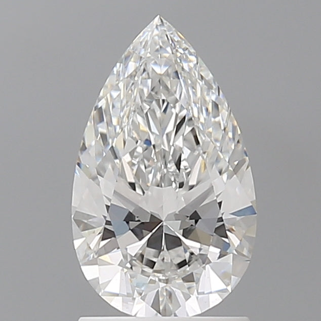 1.59 Carat Pear Shaped, Ideal Cut, E Color, VVS2 Clarity, IGI Certified Lab Grown Diamond