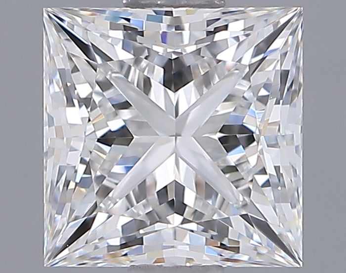 1.35 Carat Princess Shaped, Ideal Cut, E Color, VVS2 Clarity, IGI Certified Lab Grown Diamond