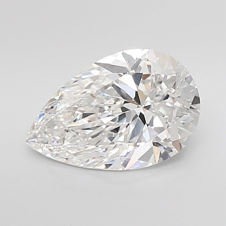 3.92 Carat Pear Shaped, Ideal Cut, E Color, VVS2 Clarity, IGI Certified Lab Grown Diamond