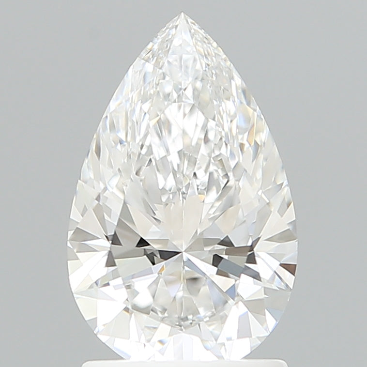 1.65 Carat Pear Shaped, Ideal Cut, E Color, VVS2 Clarity, IGI Certified Lab Grown Diamond