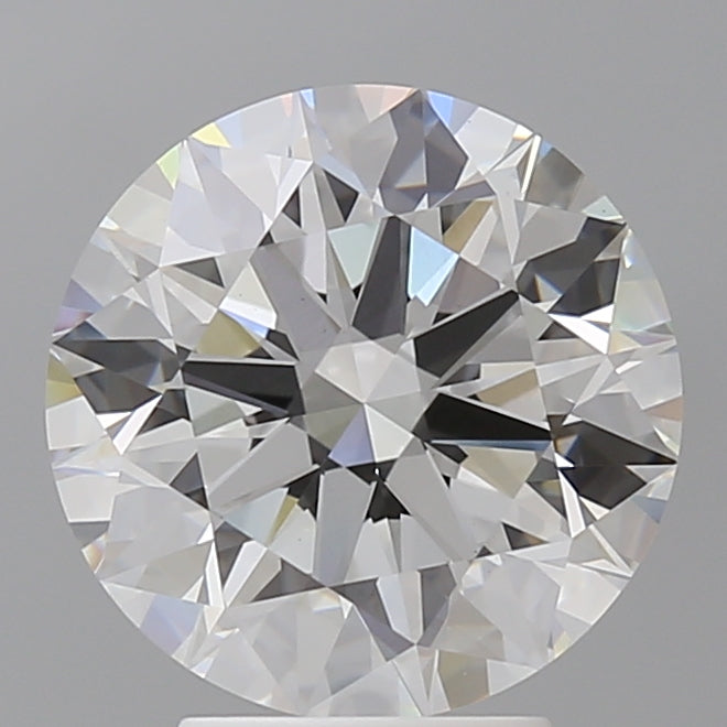 4.09 Carat Round Shaped, Ideal Cut, F Color, VVS2 Clarity, IGI Certified Lab Grown Diamond