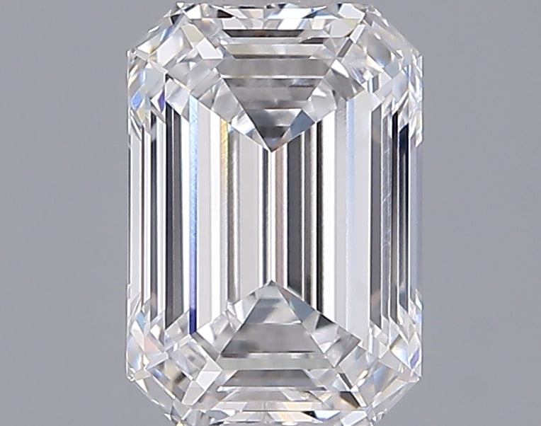 2.04 Carat Emerald Shaped, Ideal Cut, D Color, VVS2 Clarity, IGI Certified Lab Grown Diamond