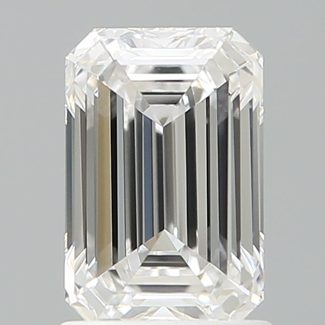1.59 Carat Emerald Shaped, Ideal Cut, D Color, VVS2 Clarity, IGI Certified Lab Grown Diamond