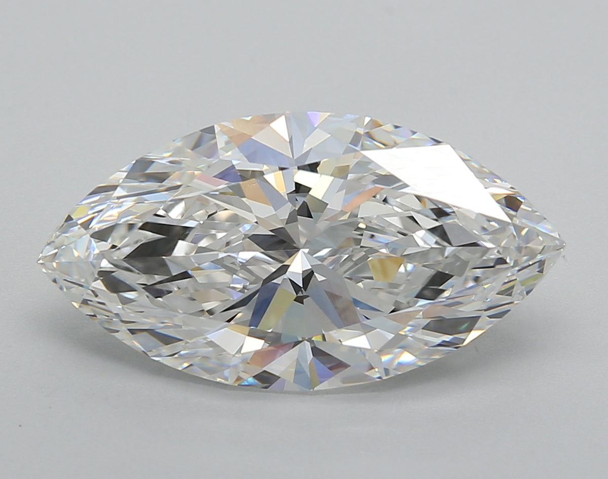 5.02 Carat Marquise Shaped, Excellent Cut, E Color, VVS2 Clarity, IGI Certified Lab Grown Diamond