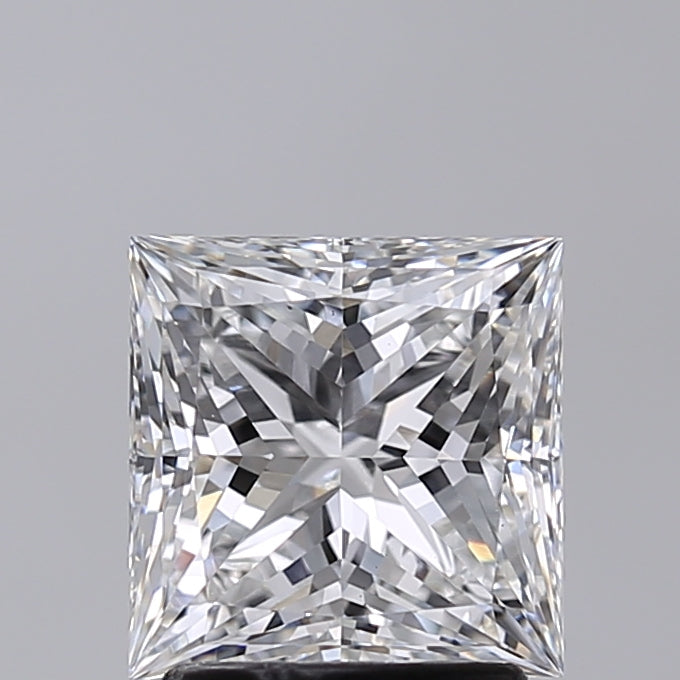 2.02 Carat Princess Shaped, Excellent Cut, E Color, VS1 Clarity, IGI Certified Lab Grown Diamond