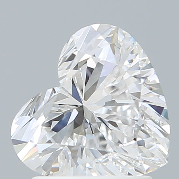 1.60 Carat Heart Shaped, Ideal Cut, D Color, VVS2 Clarity, IGI Certified Lab Grown Diamond