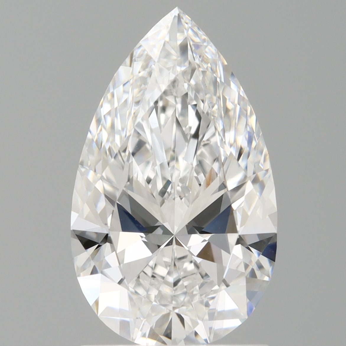 1.55 Carat Pear Shaped, Ideal Cut, D Color, VVS2 Clarity, IGI Certified Lab Grown Diamond