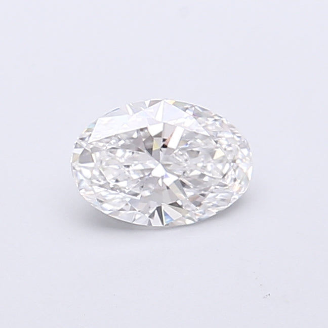 0.50 Carat Oval Shaped, Very Good Cut, D Color, VVS2 Clarity, IGI Certified Lab Grown Diamond