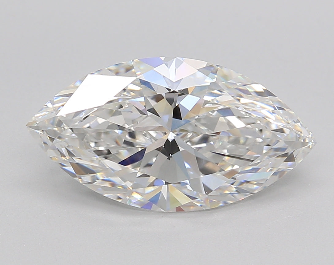 3.02 Carat Marquise Shaped, Ideal Cut, E Color, VVS1 Clarity, IGI Certified Lab Grown Diamond