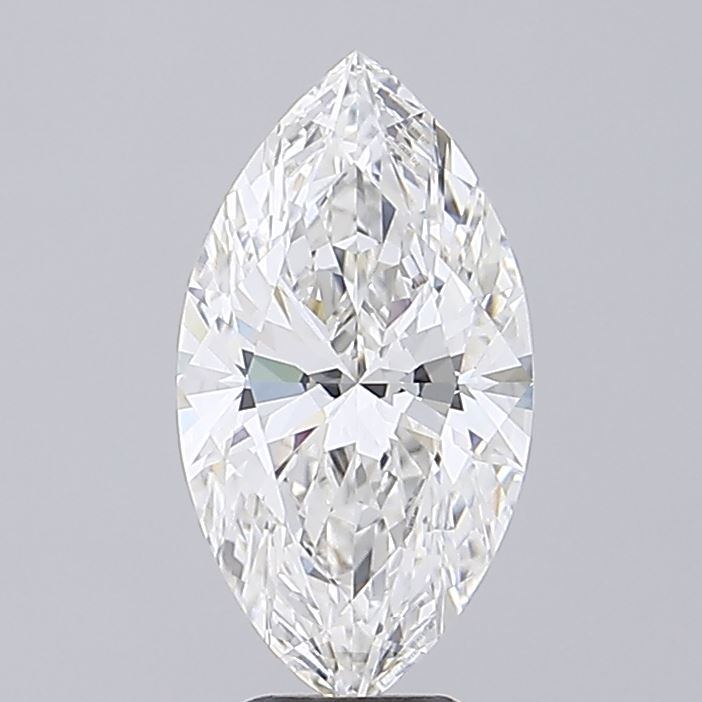 4.03 Carat Marquise Shaped, Ideal Cut, F Color, VVS2 Clarity, IGI Certified Lab Grown Diamond