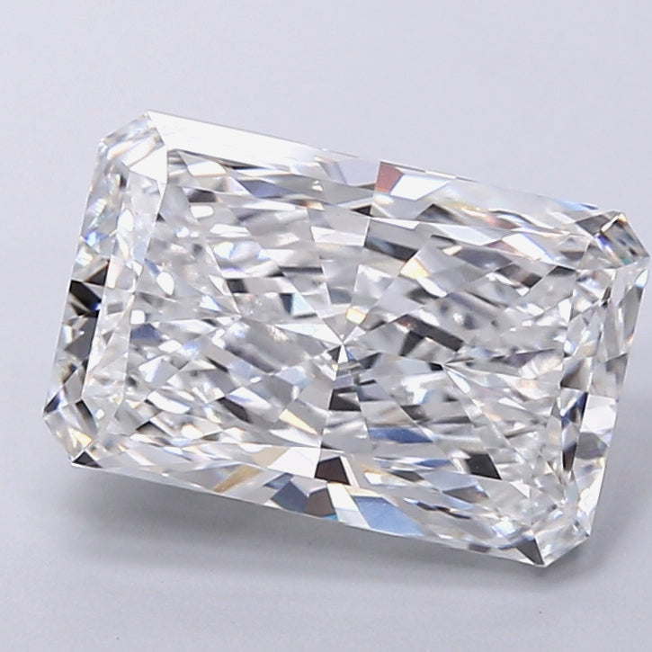 6.12 Carat Radiant Shaped, Very Good Cut, E Color, VVS2 Clarity, IGI Certified Lab Grown Diamond