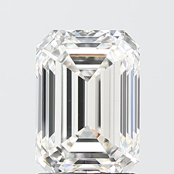 2.08 Carat Emerald Shaped, Ideal Cut, F Color, VVS2 Clarity, IGI Certified Lab Grown Diamond