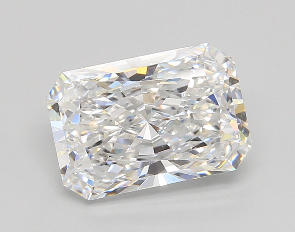 3.02 Carat Radiant Shaped, Ideal Cut, D Color, VVS2 Clarity, IGI Certified Lab Grown Diamond