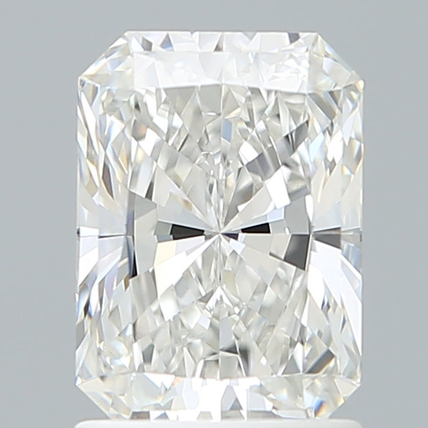 1.55 Carat Radiant Shaped, Ideal Cut, E Color, VVS2 Clarity, IGI Certified Lab Grown Diamond