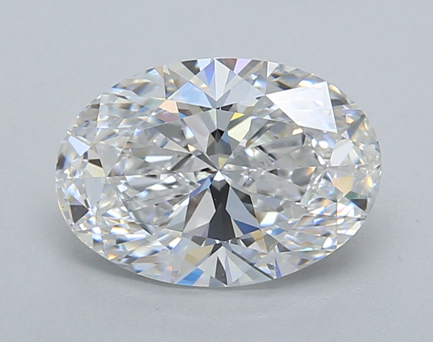 2.02 Carat Oval Shaped, Excellent Cut, D Color, VVS2 Clarity, IGI Certified Lab Grown Diamond