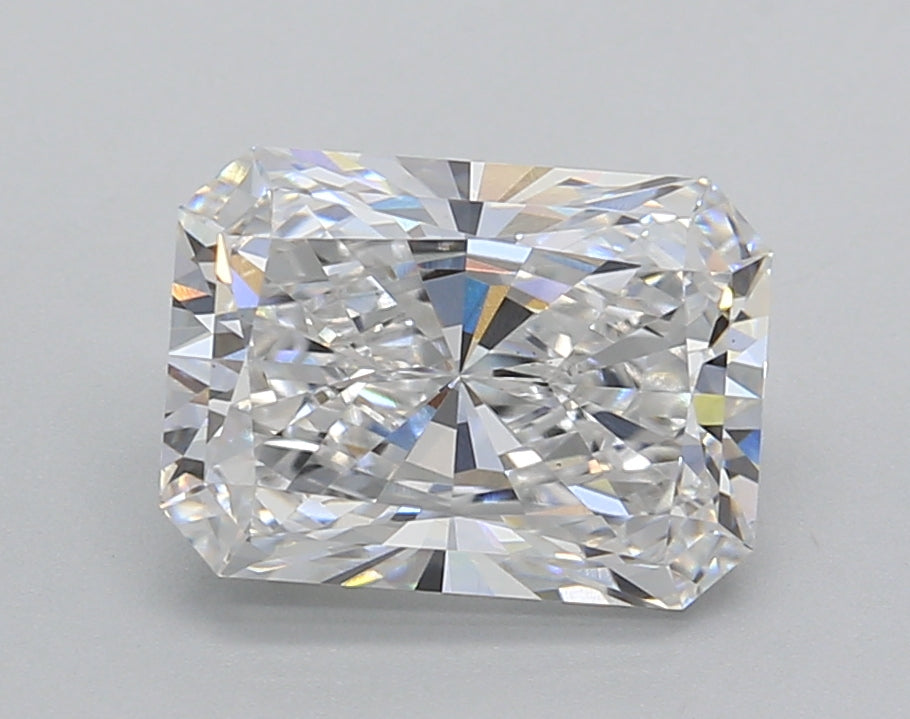 2.52 Carat Radiant Shaped, Excellent Cut, D Color, VVS2 Clarity, IGI Certified Lab Grown Diamond