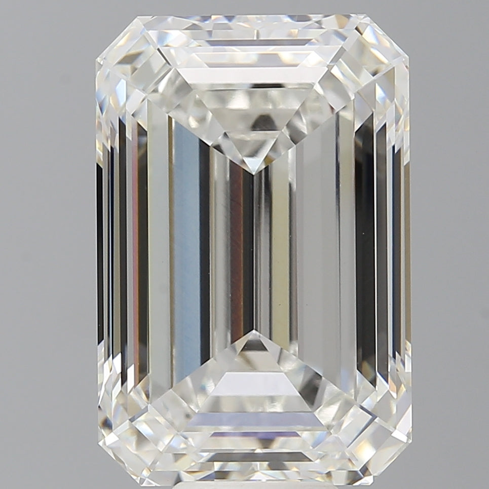 12.55 Carat Emerald Shaped, Ideal Cut, F Color, VVS2 Clarity, IGI Certified Lab Grown Diamond