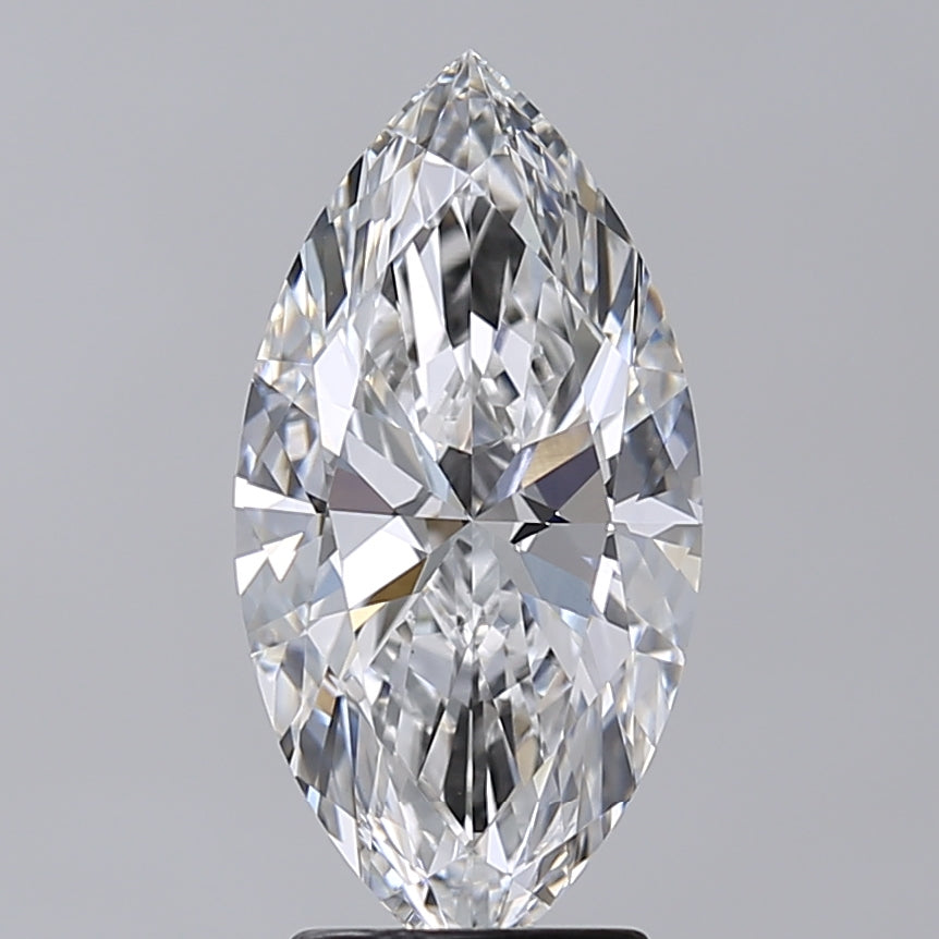 3.02 Carat Marquise Shaped, Excellent Cut, E Color, VVS2 Clarity, IGI Certified Lab Grown Diamond