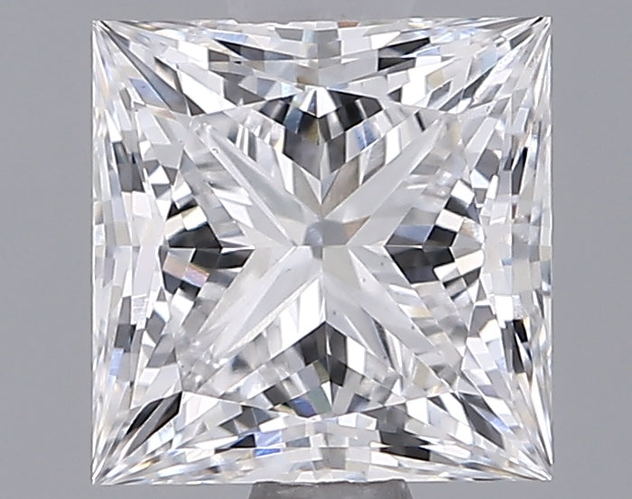 1.38 Carat Princess Shaped, Ideal Cut, D Color, VS1 Clarity, IGI Certified Lab Grown Diamond