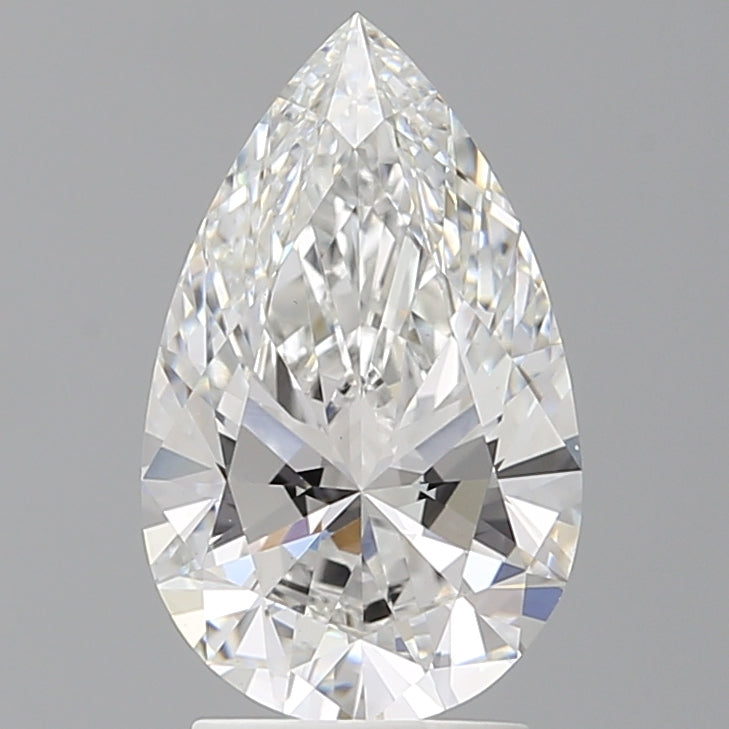 2.60 Carat Pear Shaped, Ideal Cut, E Color, VVS2 Clarity, IGI Certified Lab Grown Diamond